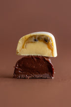 Recheio dos bombons — maracujá e chocolate puro